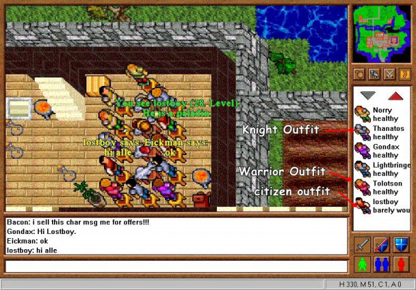 What was the first outfit created in Tibia? - TibiaQA